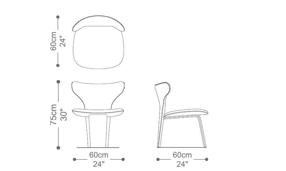 Image of the main dimensions of the product